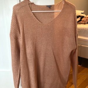 Pink Cream Charlotte Russe Long Sleeved Sweater